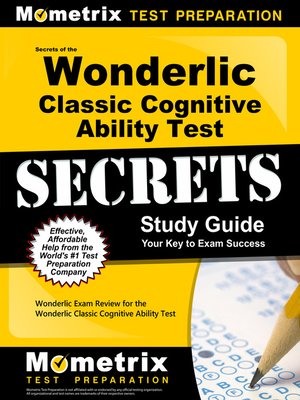 cover image of Secrets of the Wonderlic Classic Cognitive Ability Test Study Guide